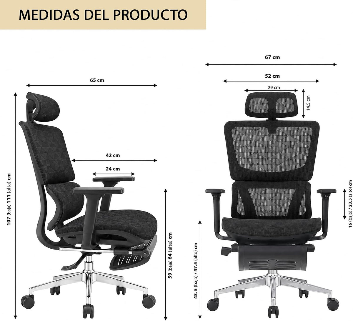 Silla ejecutiva negra