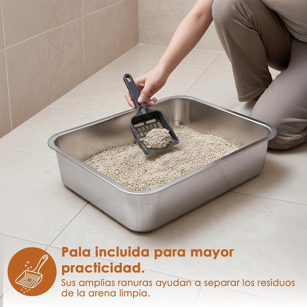 Arenero para gatos