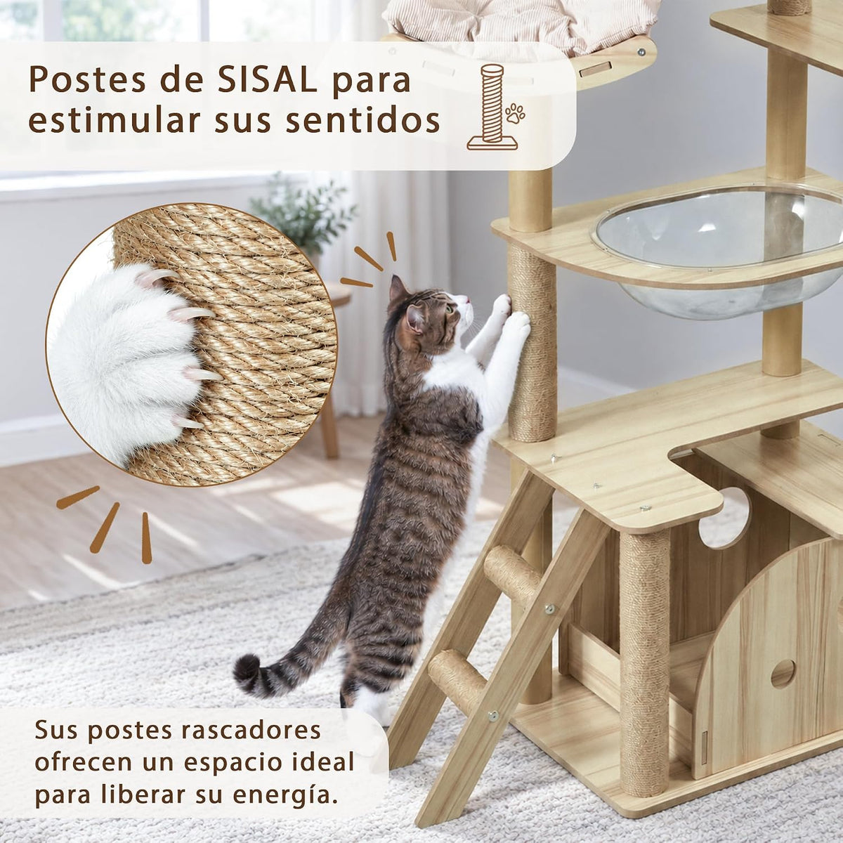 Árbol rascador para gatos