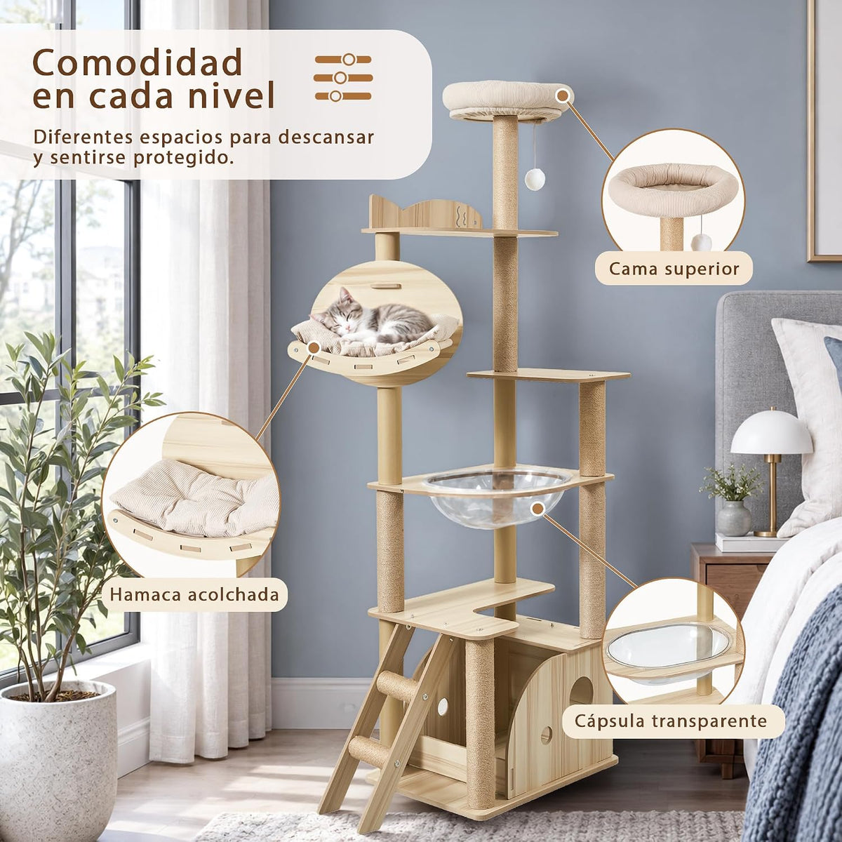 Árbol rascador para gatos