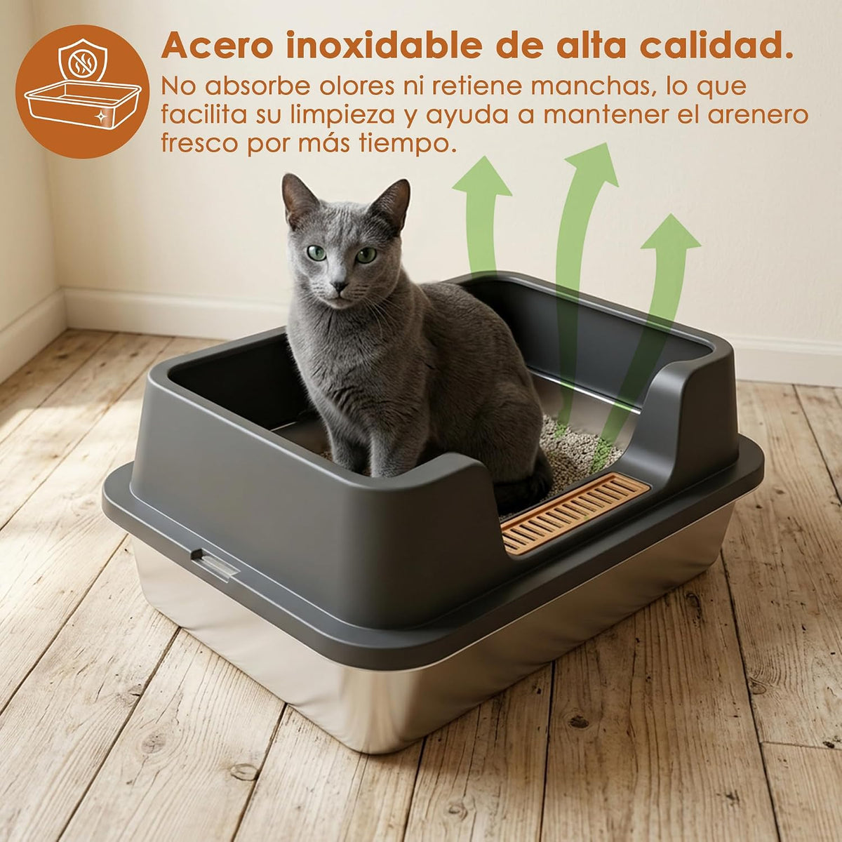 Arenero para gatos