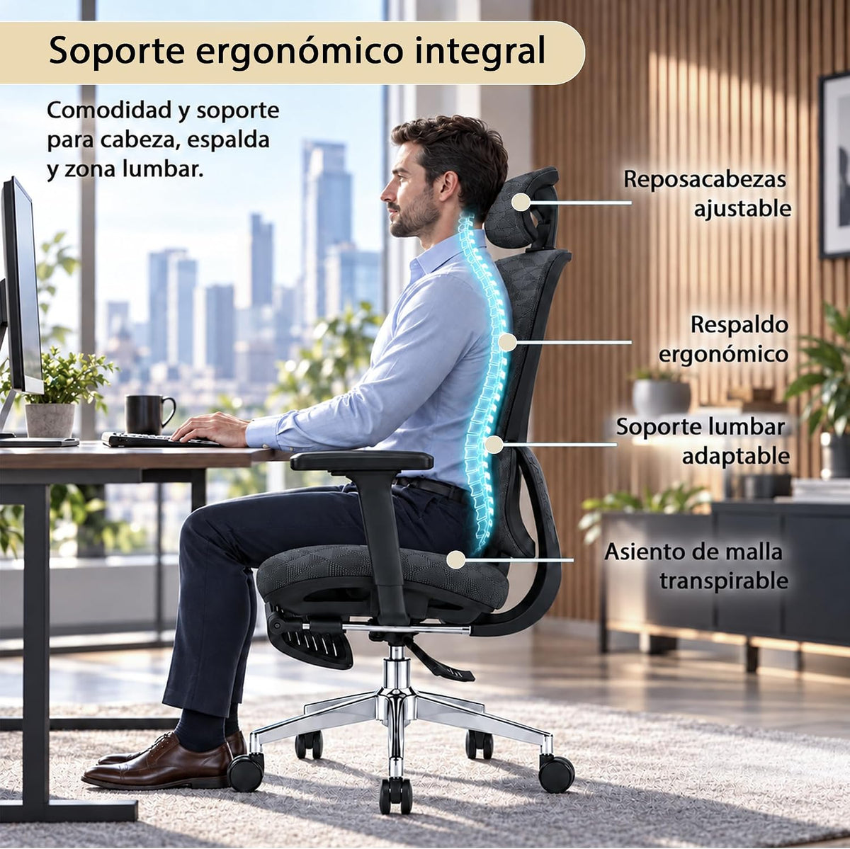 Silla ejecutiva negra