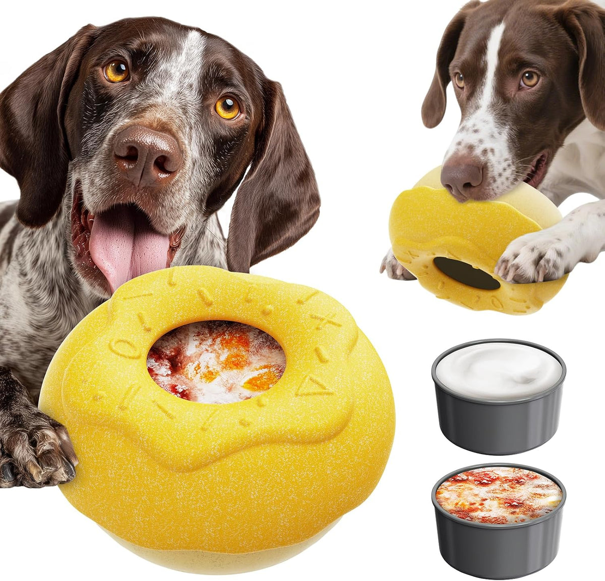 Mordedera resistente para perro amarilla MU:4LIFE