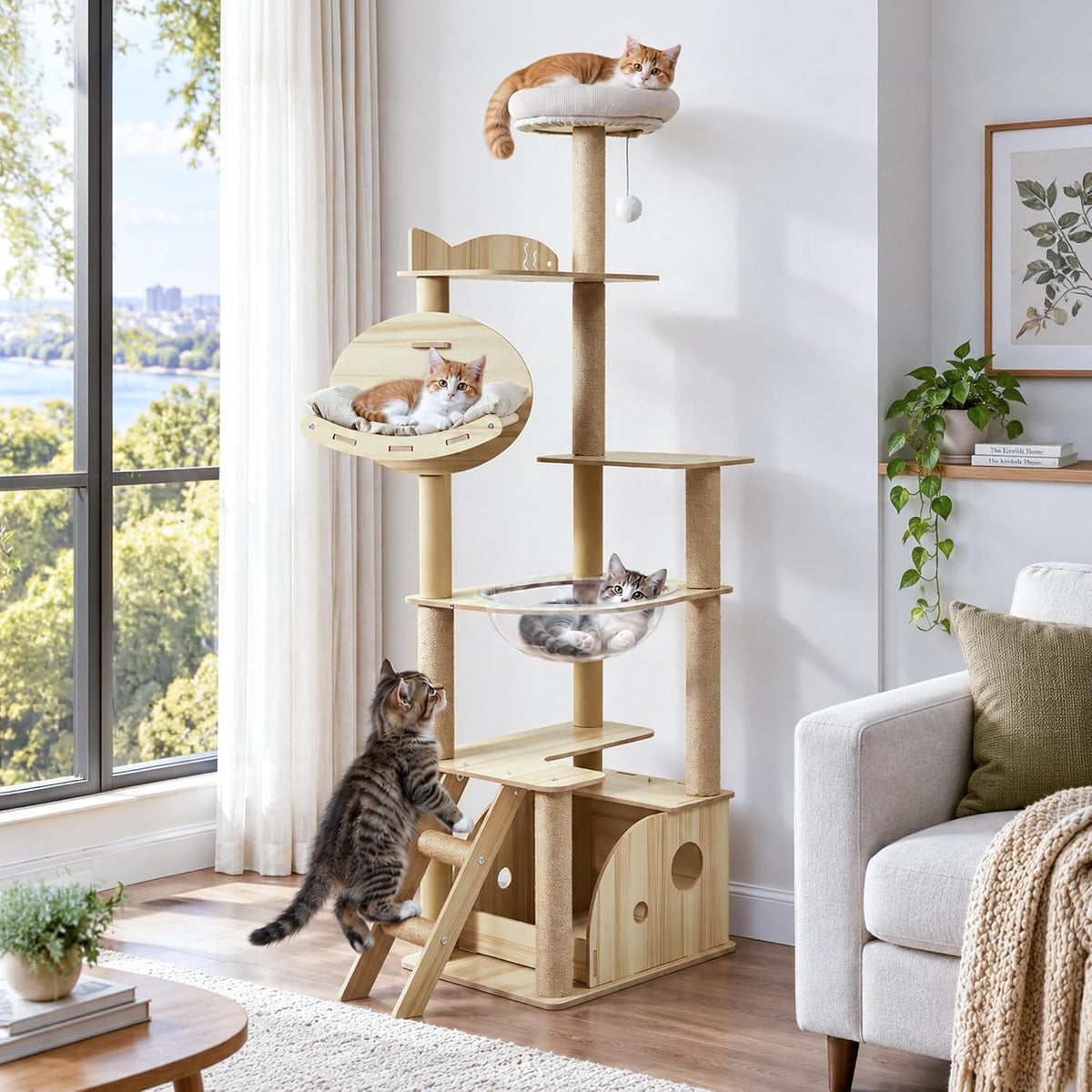 Árbol rascador trepador para gatos MU:4LIFE