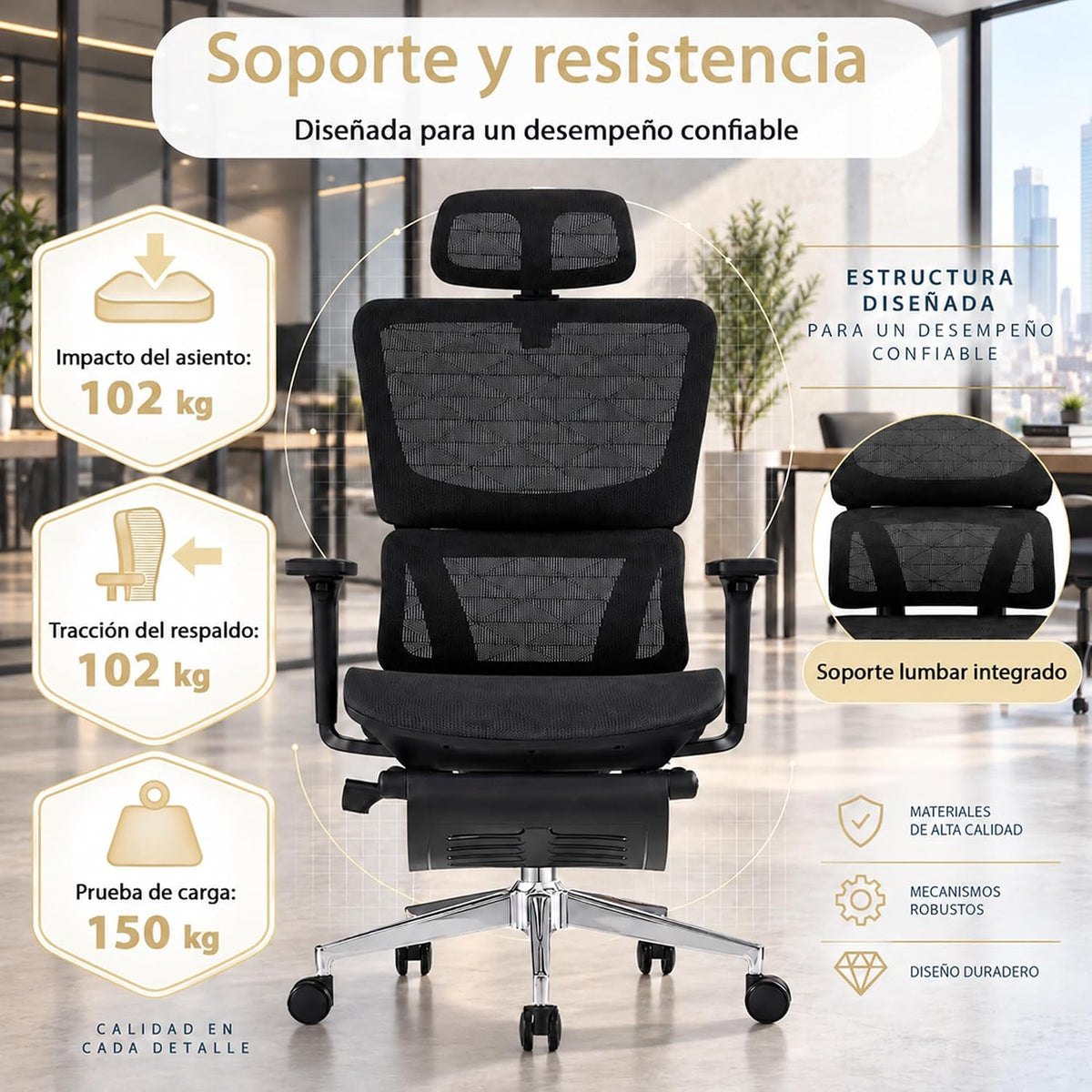 Silla ejecutiva negra