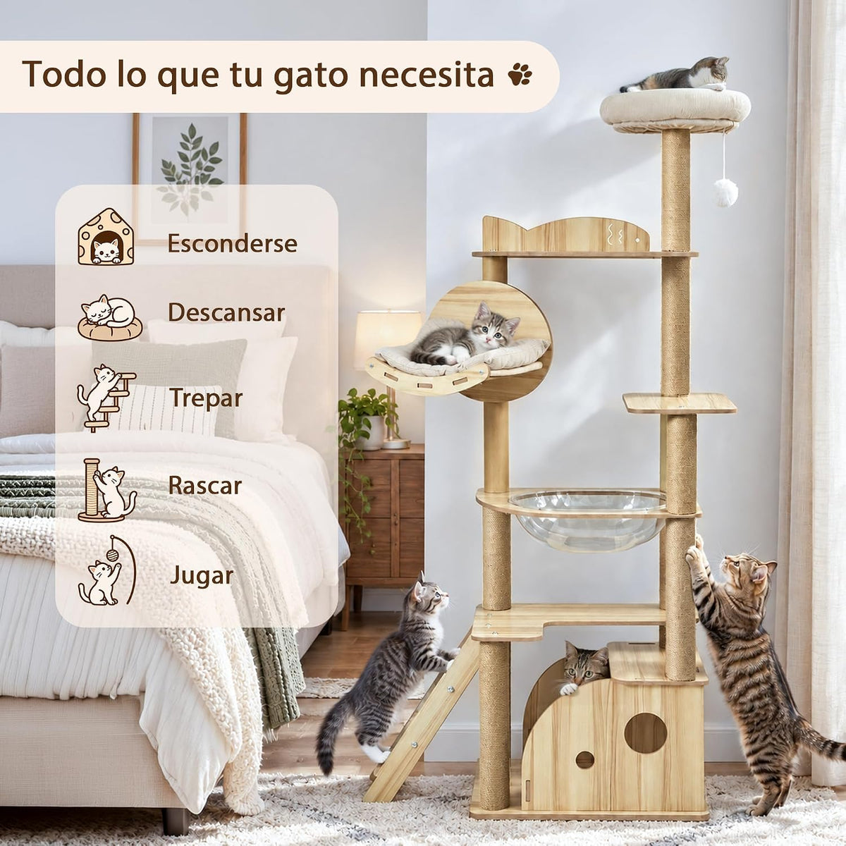 Árbol rascador para gatos