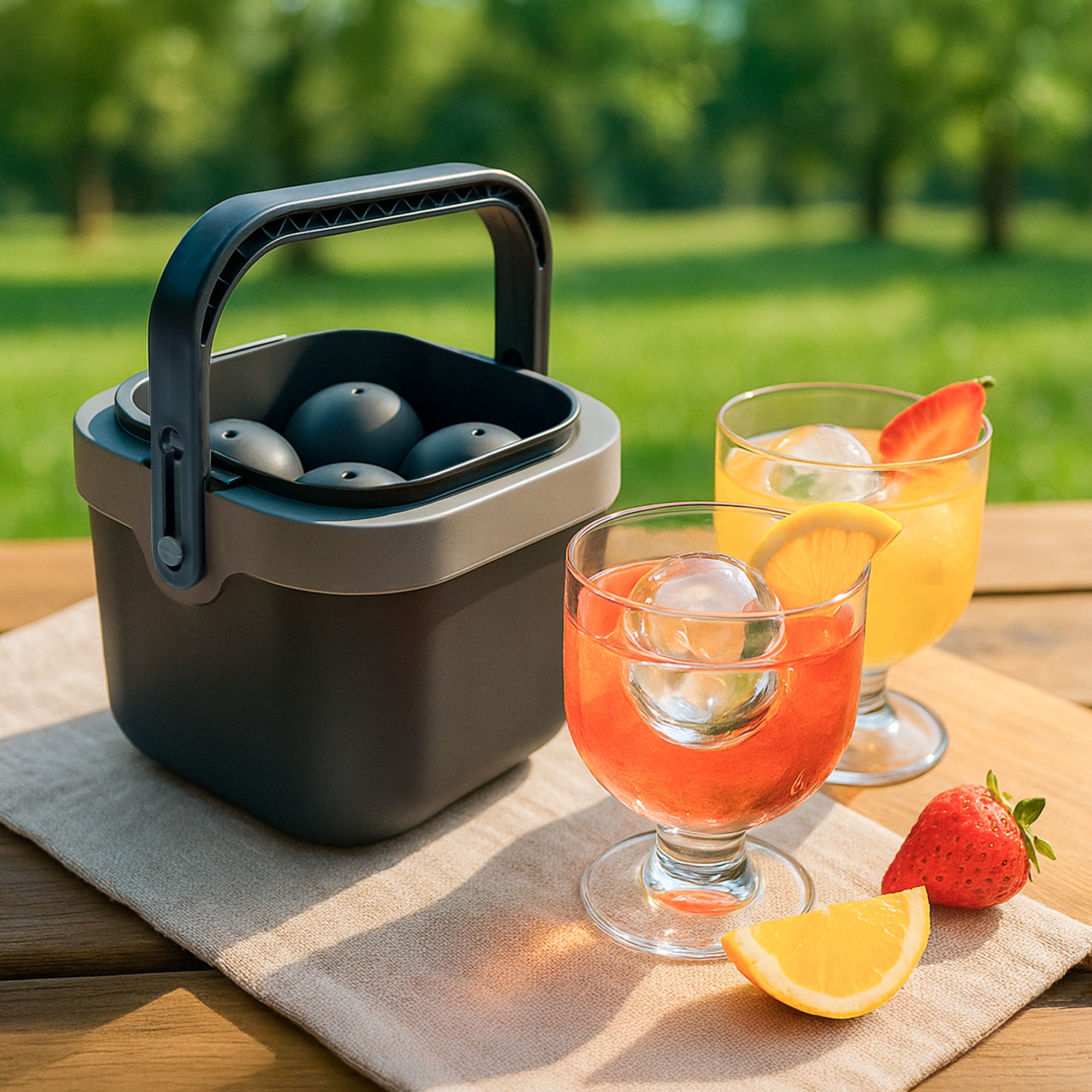 Molde Bandeja para Hielos Cristalinos de 4 bolas de 6cm, Ideal para Whisky, Cócteles y Bebida