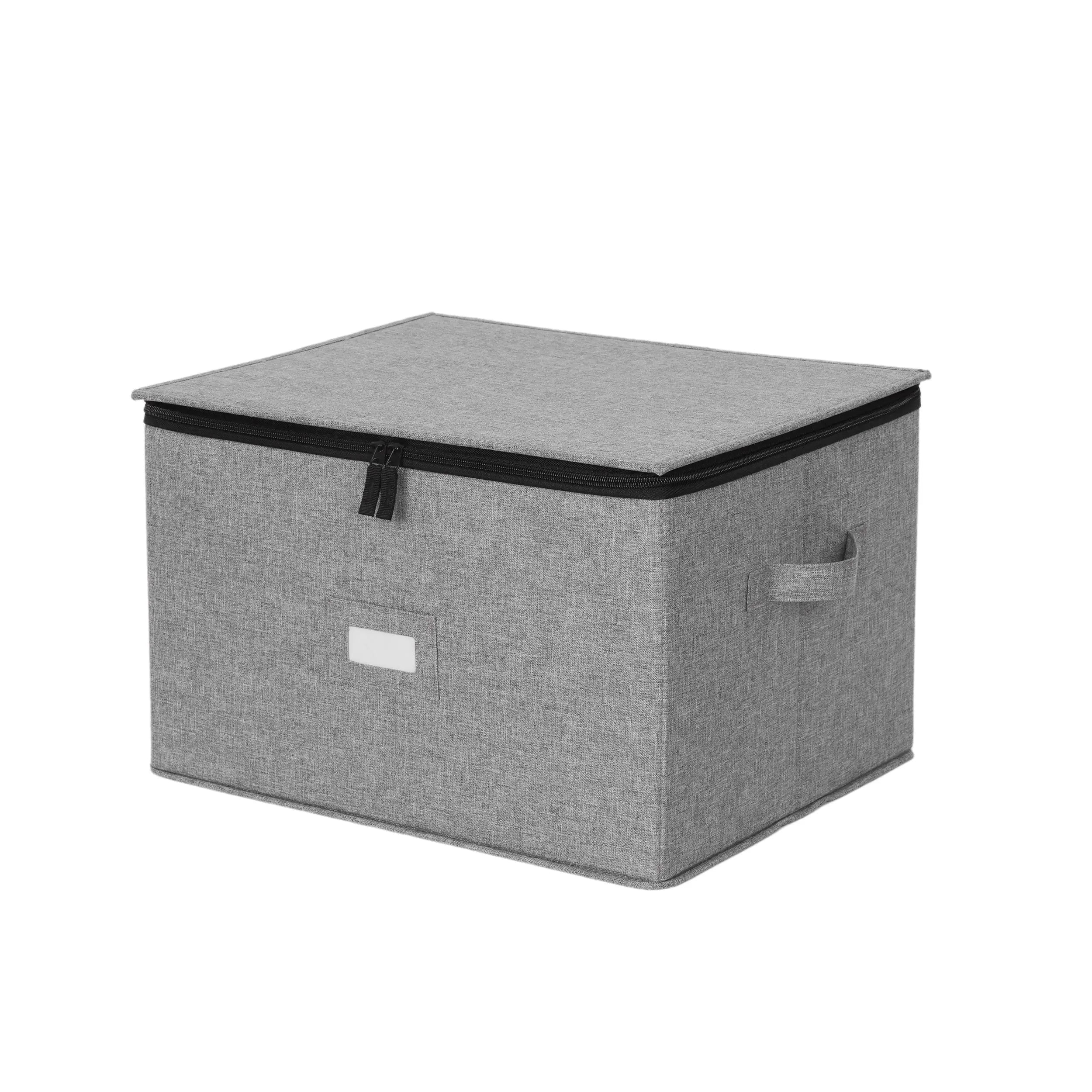 MU:4LIFE Caja de Almacenamiento para 12 Copas de Vino o Cristalería, Contenedores con Divisores Removibles, Tapa y Laterales Rígidos MU:4LIFE