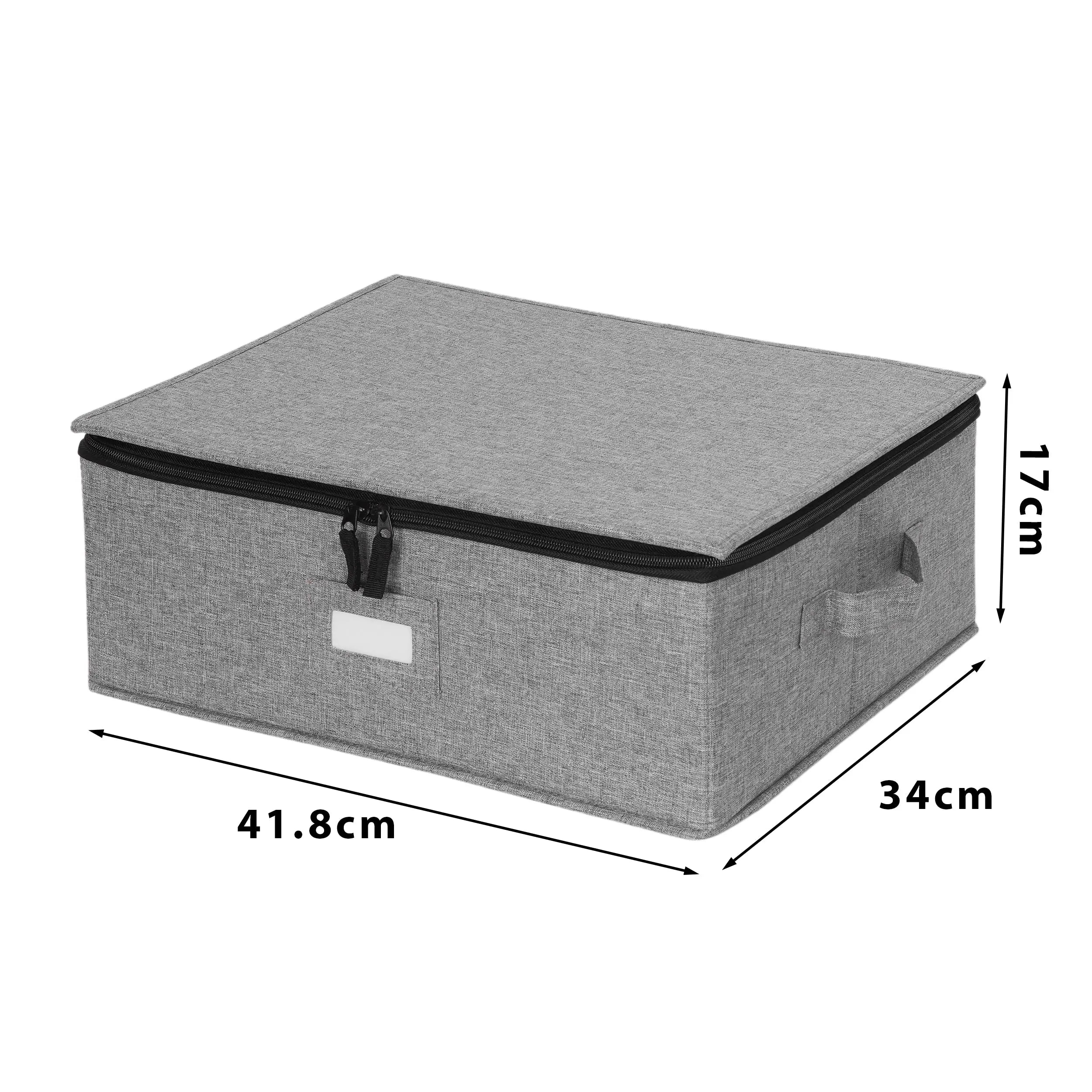 Set de 5 Cajas de Almacenamiento de Vajilla de Platos y Caja de Almacenamiento para Vasos Mug, Carcasa Rígida y Acolchada con Separador Fieltro MU:4LIFE