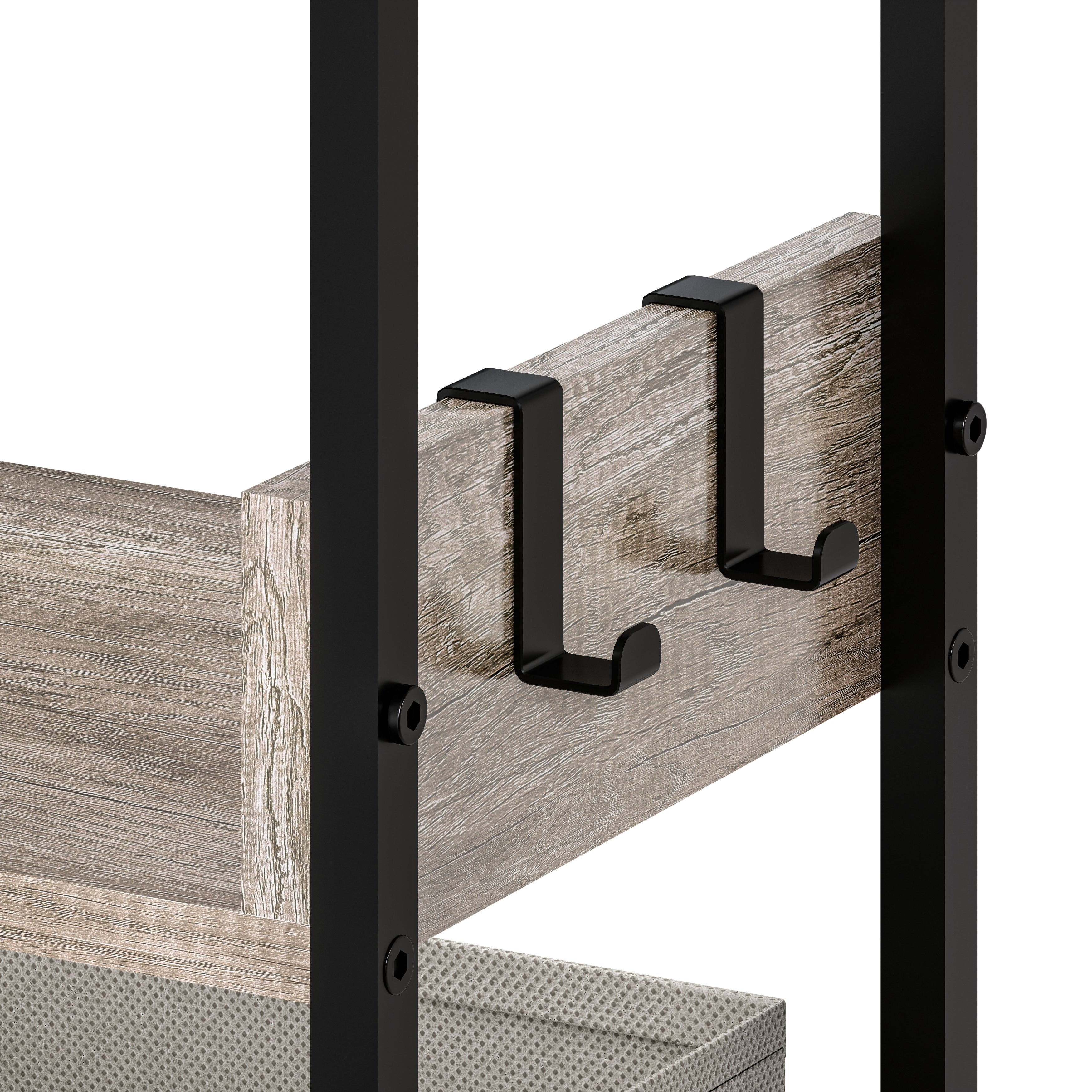 Estante de 3 Niveles para sobre el Inodoro con 2 Cajas de Almacenamiento Organizador de Baño