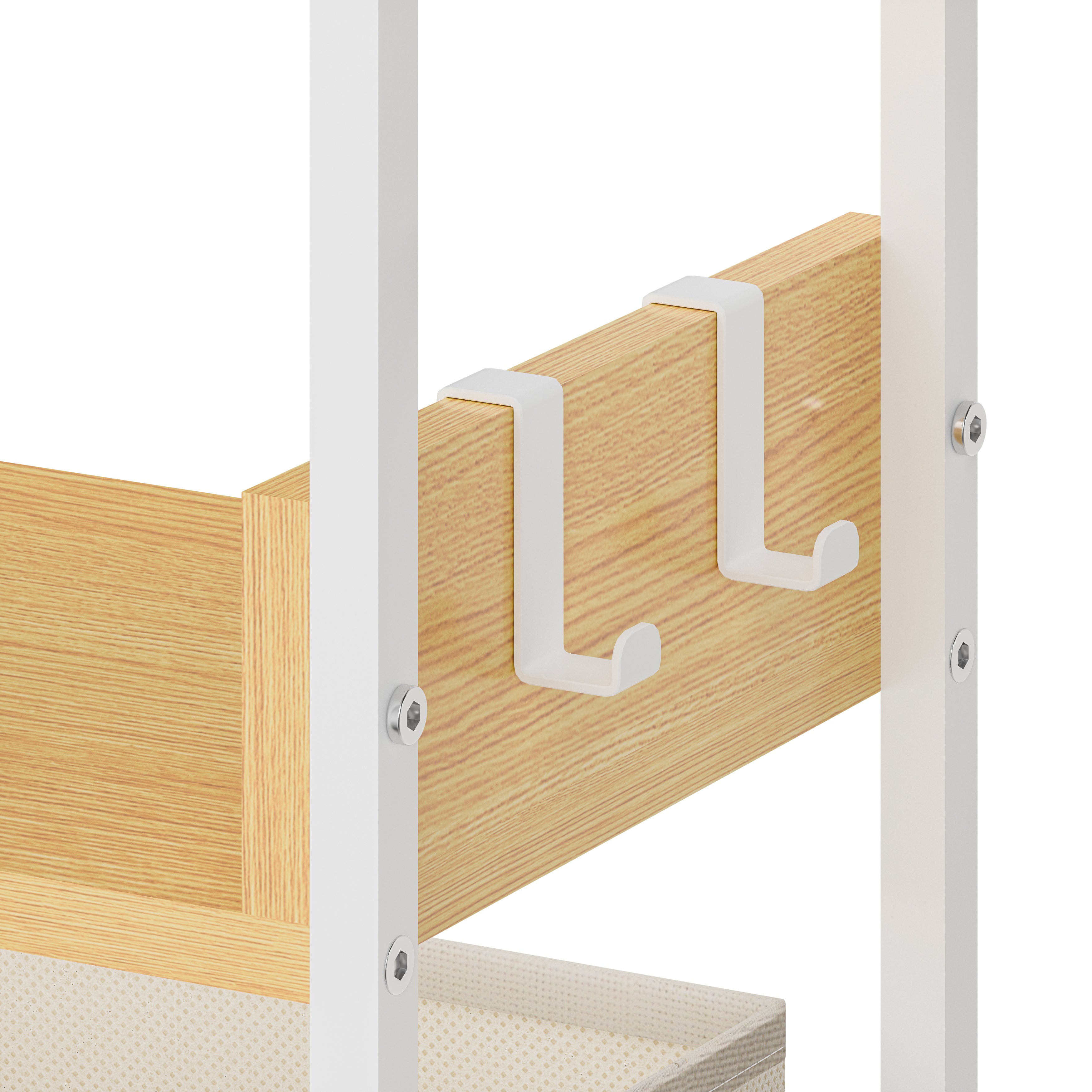 Estante de 3 Niveles para sobre el Inodoro con 2 Cajas de Almacenamiento Organizador de Baño