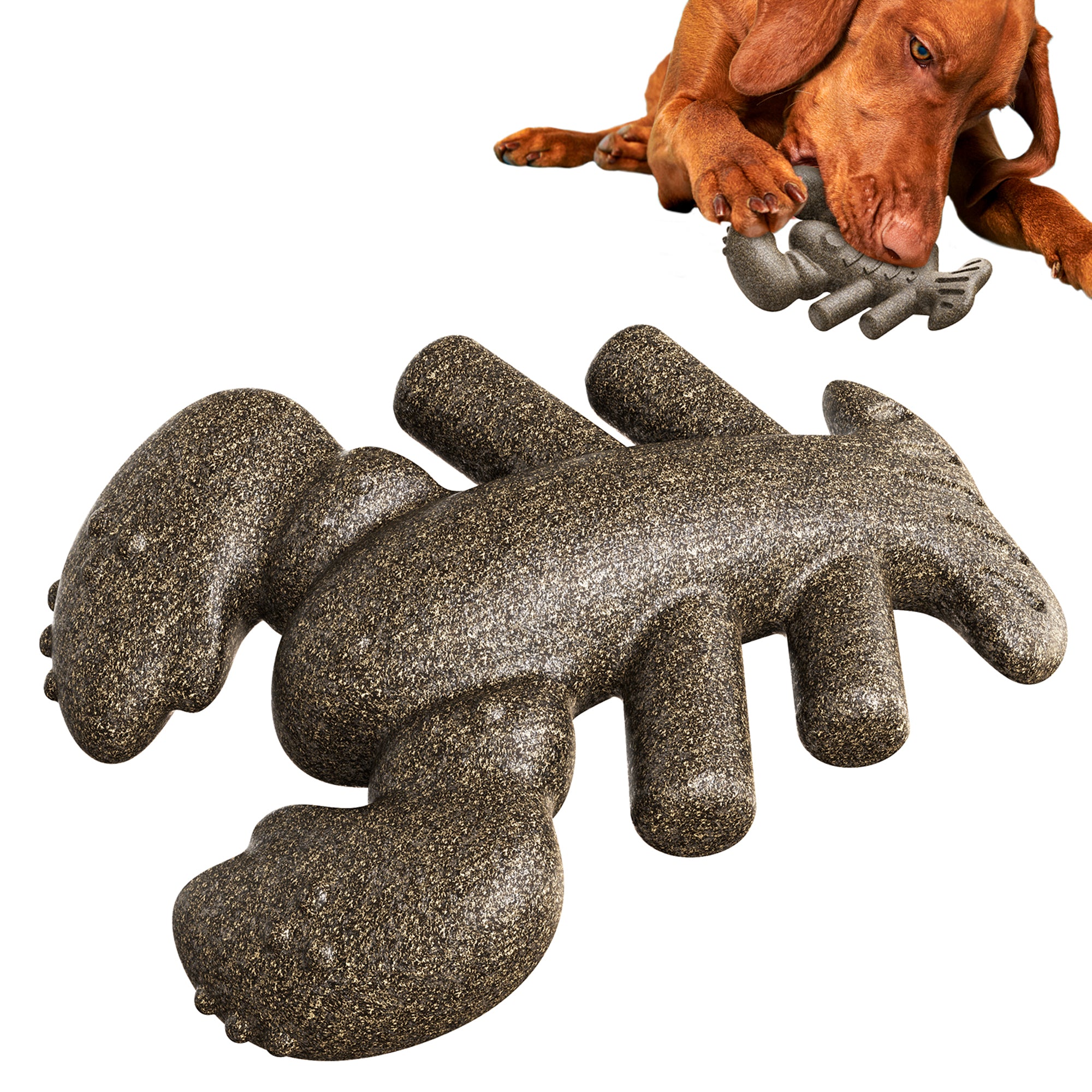 Juguete Masticable para Perro en Forma de Langosta, Libre de BPA y Masajeador Dental, Para Perros Medianos y Grandes