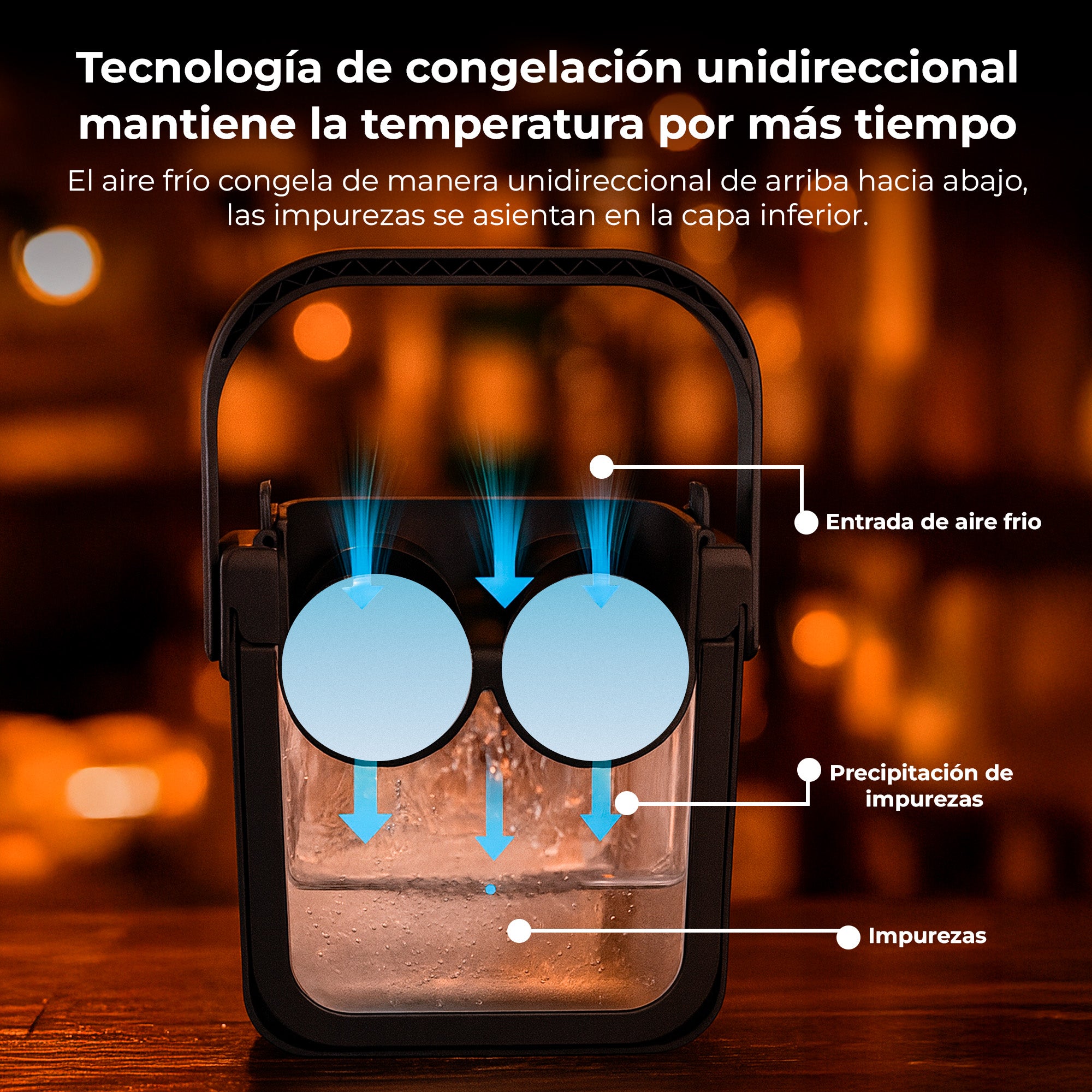 Molde Bandeja para Hielos Cristalinos de 4 bolas de 6cm, Ideal para Whisky, Cócteles y Bebida