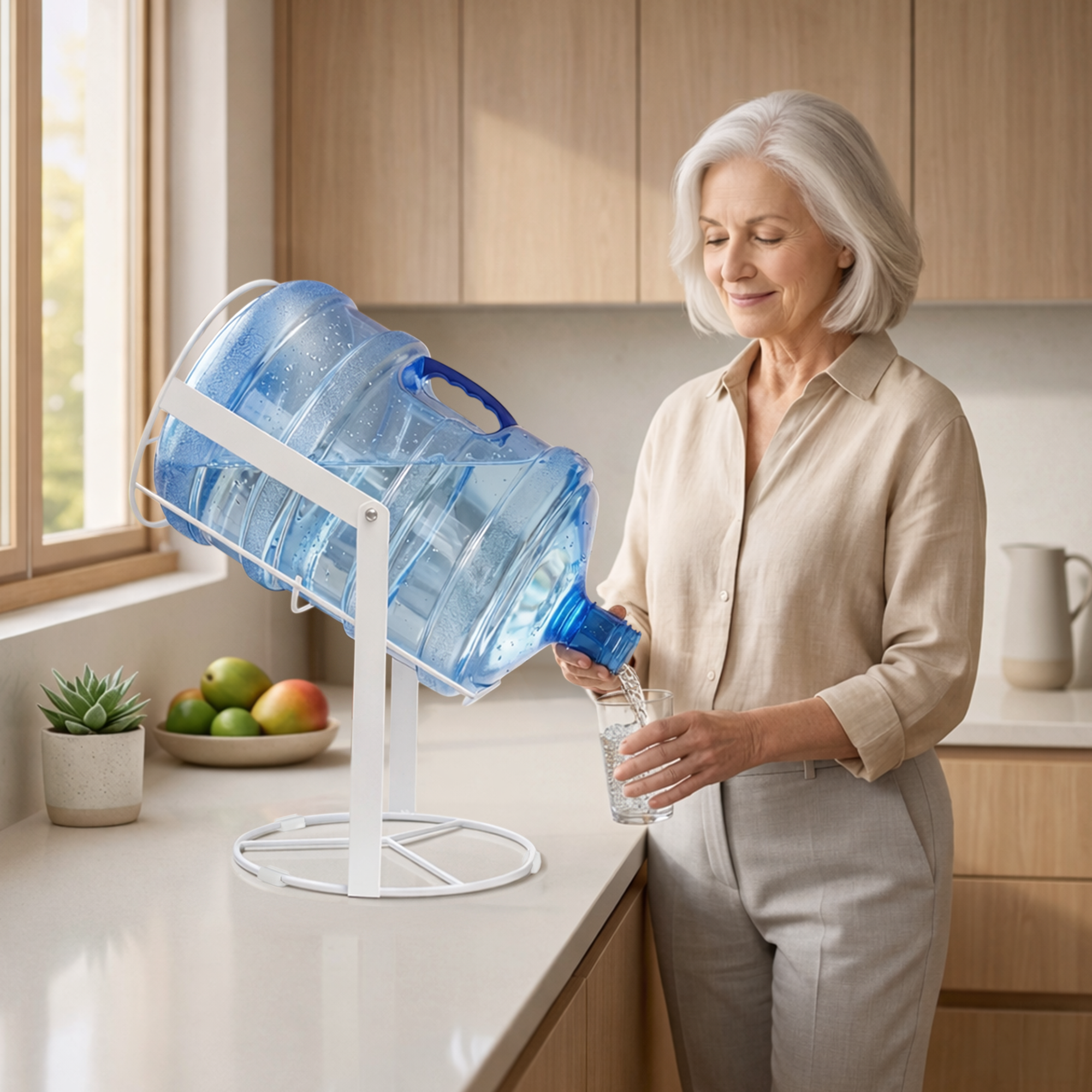 Soporte Inclinable para Garrafón 20L con Giro 360° Con Estructura Metálica Reforzada