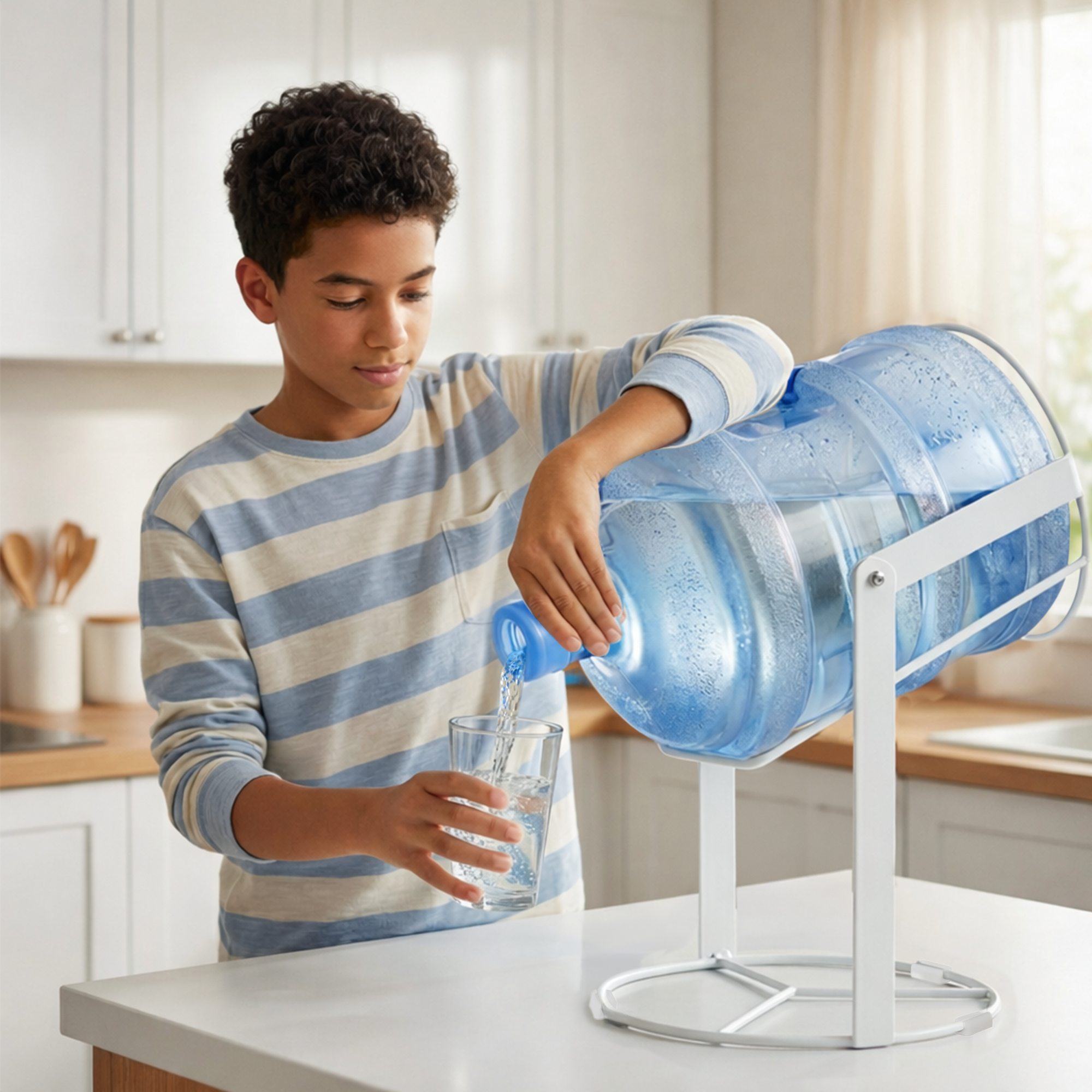 Soporte Inclinable para Garrafón 20L con Giro 360° Con Estructura Metálica Reforzada