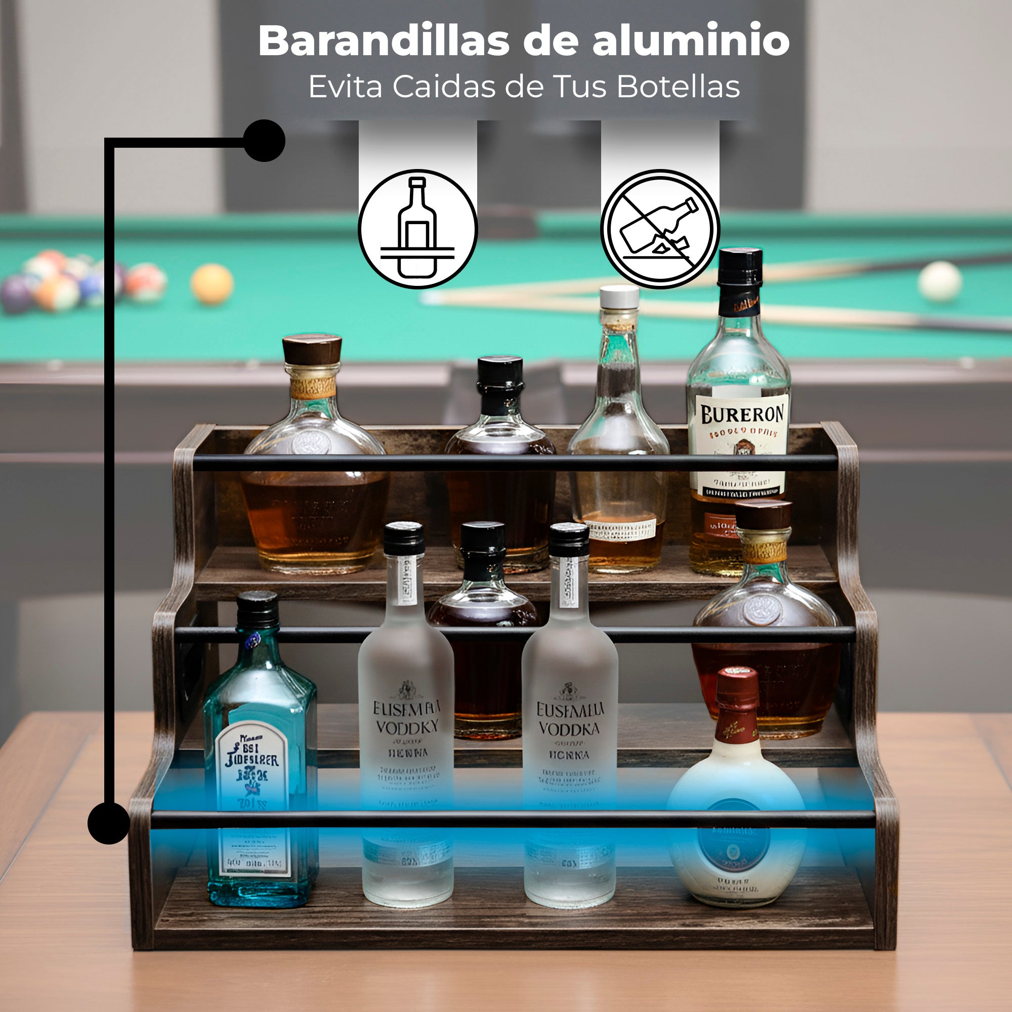 Estante Organizador de 3 Niveles para Botellas, Especias y Perfumes