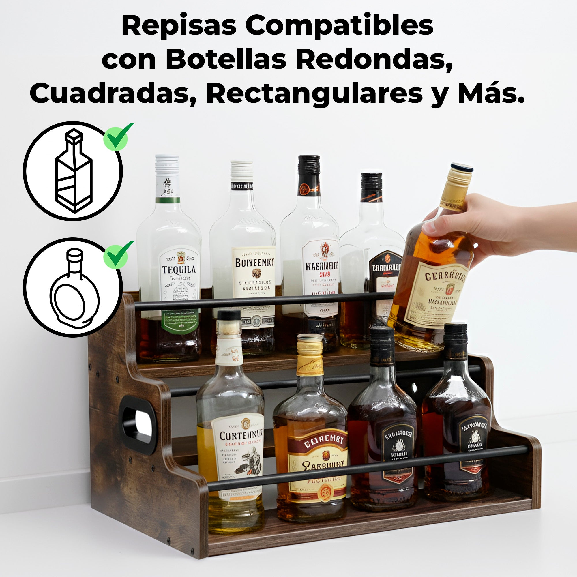 Estante Organizador de 3 Niveles para Botellas, Especias y Perfumes