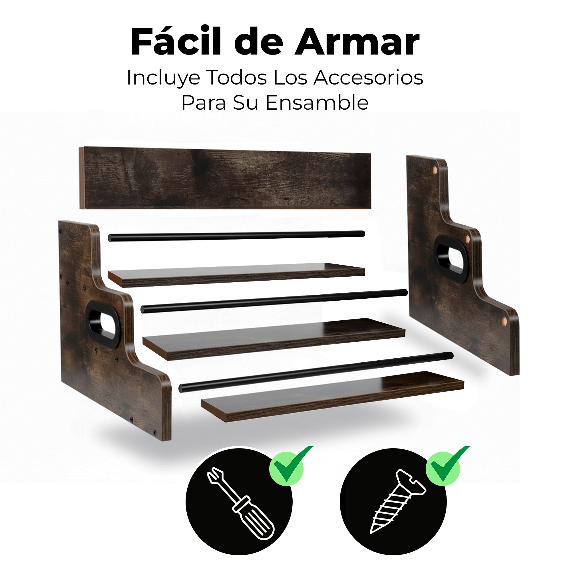 Estante Organizador de 3 Niveles para Botellas, Especias y Perfumes