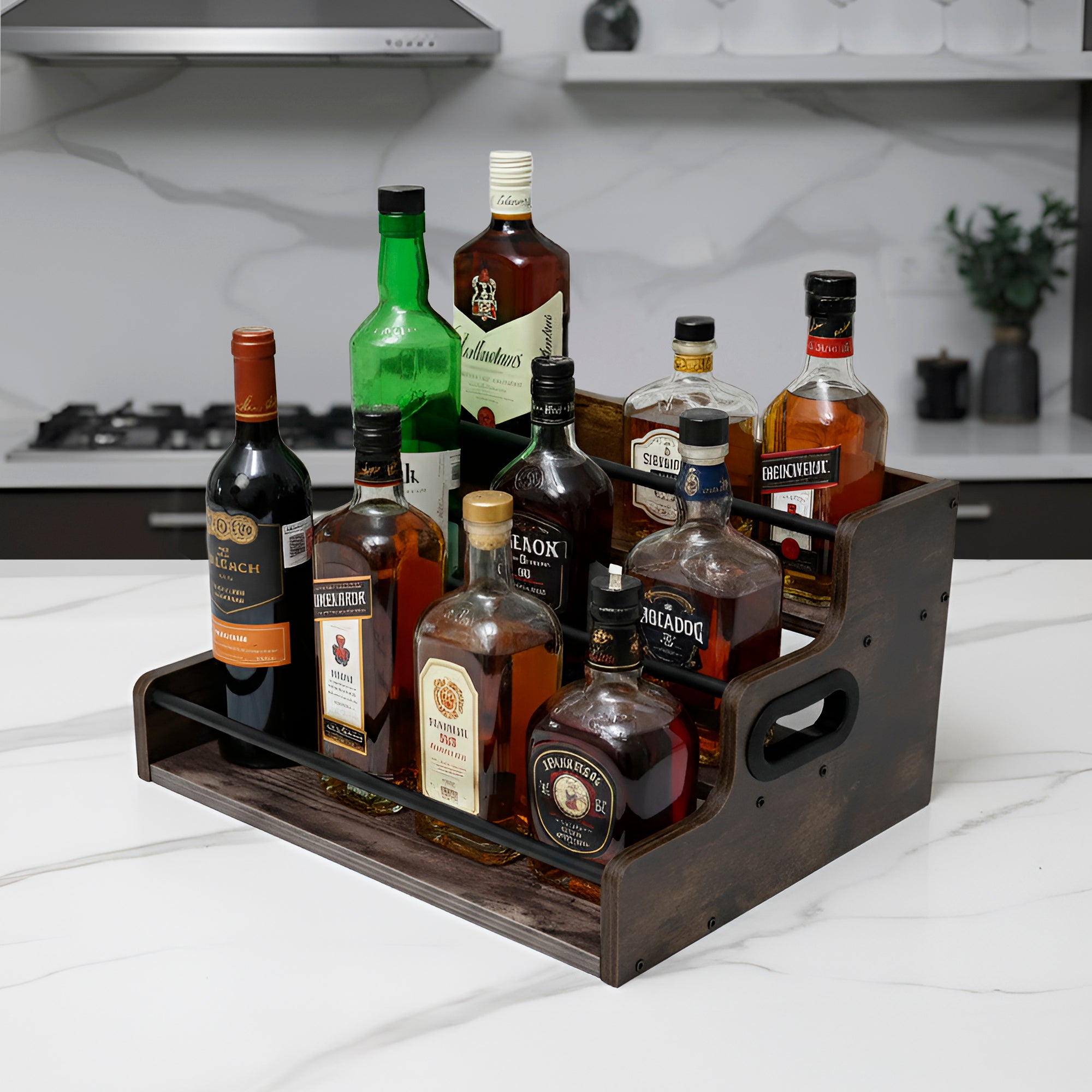 Estante Organizador de 3 Niveles para Botellas, Especias y Perfumes