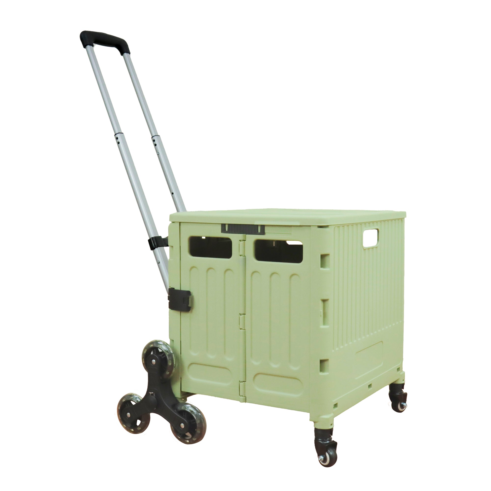 Carrito De Mandado Carga 54 L Plegable Con Rueda Subescalera