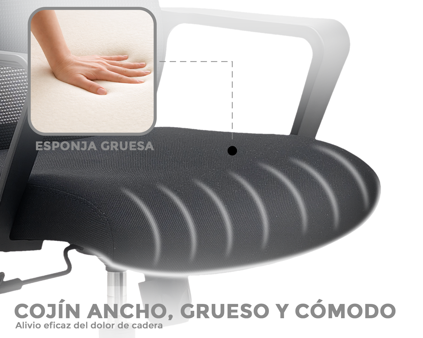 Pack de 2 Sillas de Oficina Ergonómicas con Respaldo de Malla – Soporte Lumbar | Negro
