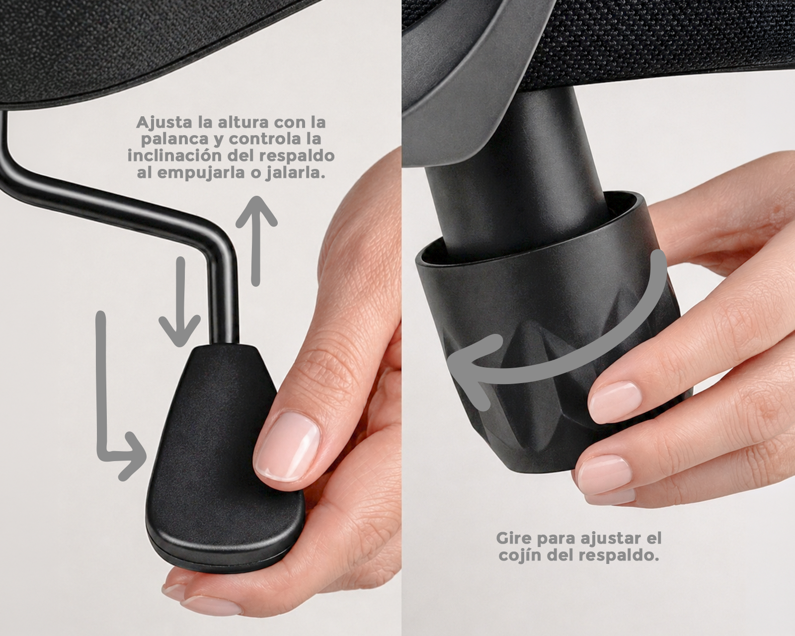 Pack de 2 Sillas de Oficina Ergonómicas con Respaldo de Malla – Soporte Lumbar | Negro