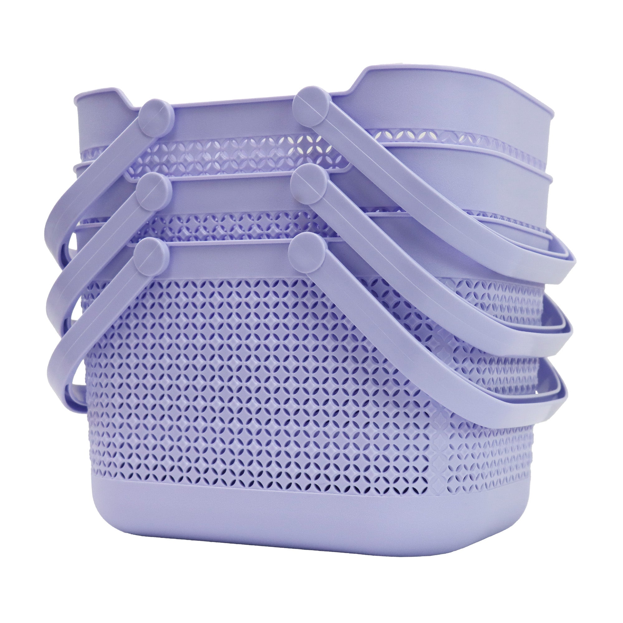 Set de 3 Canastas Plásticas con Mango – Organizadores Multiuso para Cocina, Baño u Oficina