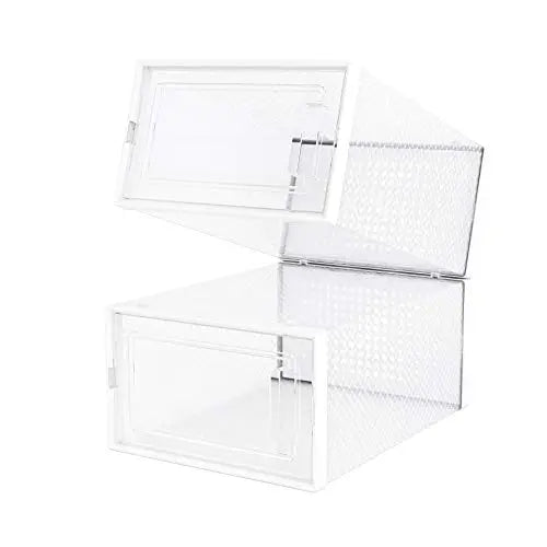 Organizador para zapatos, puerta transparente y lateral translúcido, apilables y multifuncional para hogar (6 piezas) MU:4LIFE