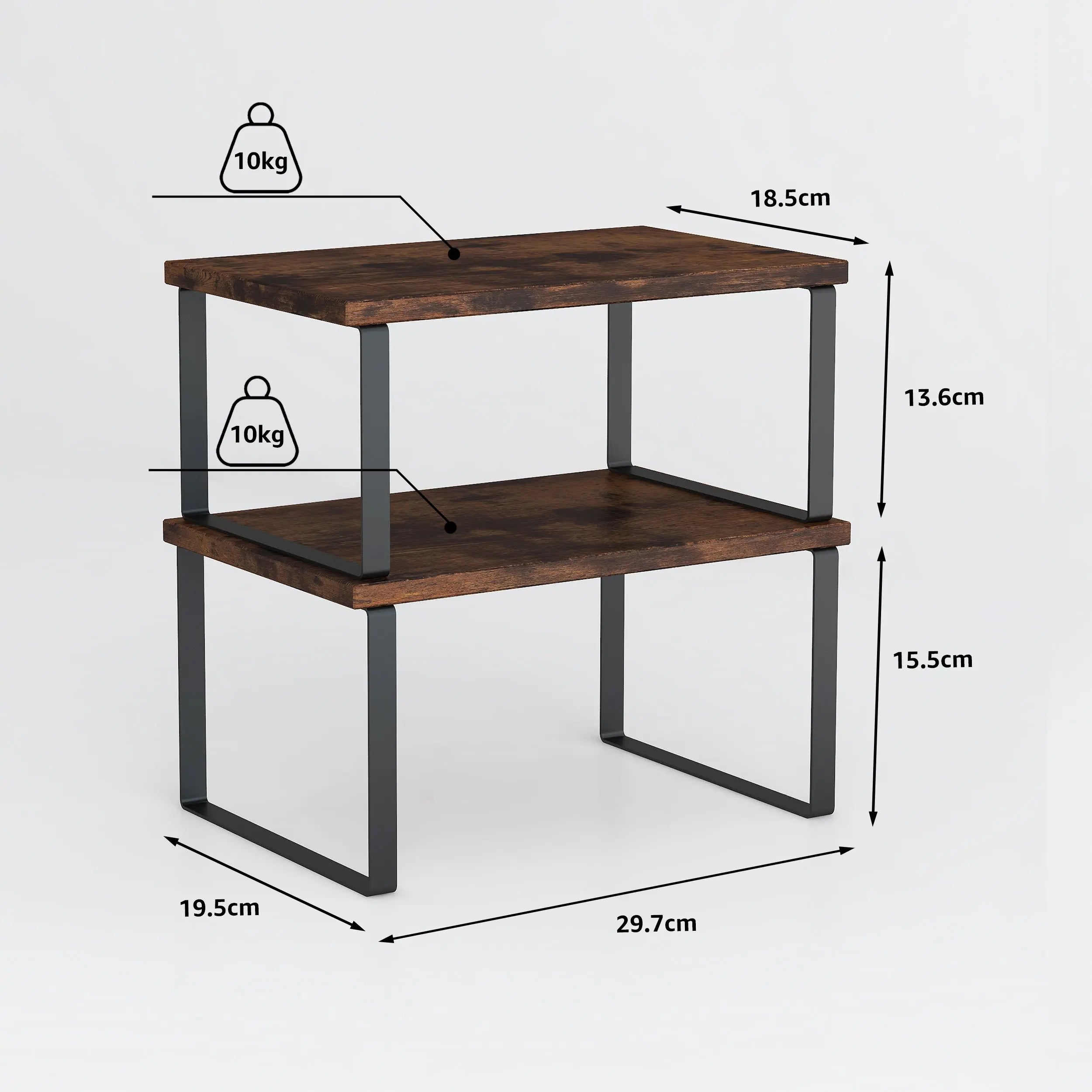 Set de 2 organizadores de estantes de cocina, gabinete y soporte multiuso para oficina MU:4LIFE