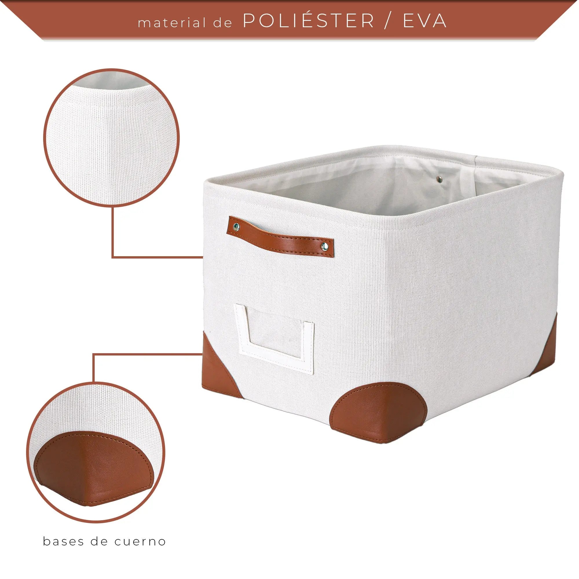 Set de 3 Cubos Con Corner Plegables de Almacenamiento 38 x 28 x 24 cm MU:4LIFE